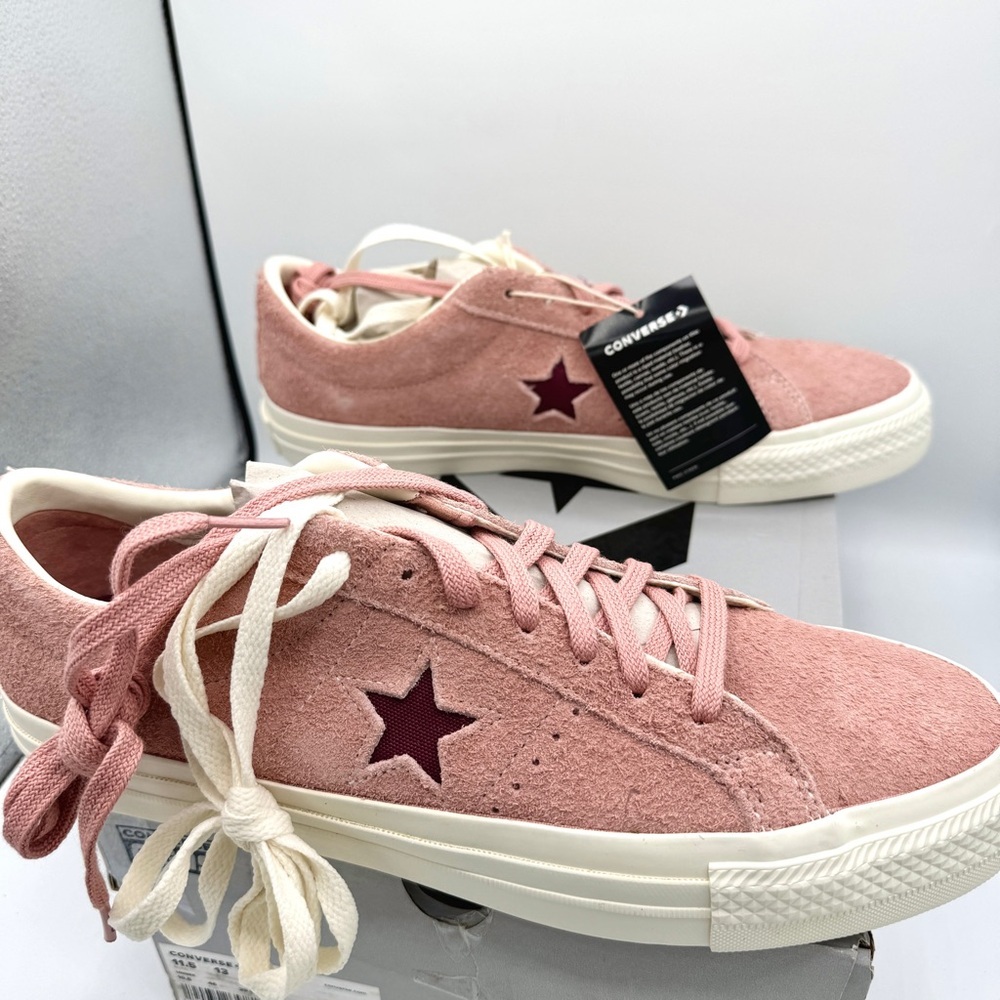 NWT Converse One Star Pro OX Shoes Cherry Vision Canyon Dusk Pink Suede Leather - Picture 7 of 16